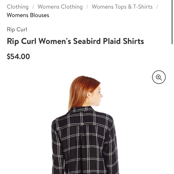 RUNS SMALL Rip Curl Seabird black flannel shirt - Picture 2 of 9